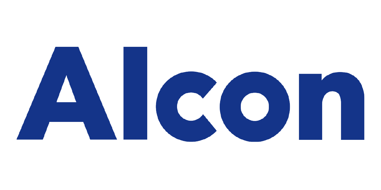 Alcon Logo en color blau