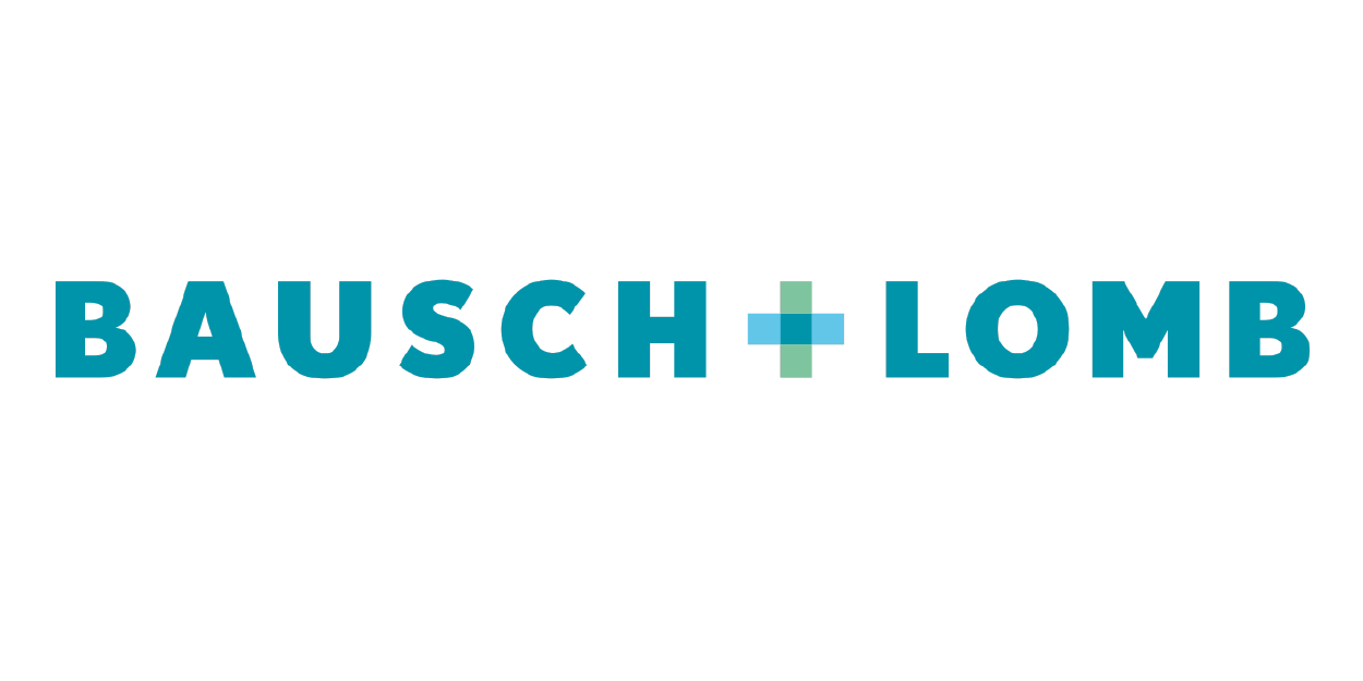 Bausch + Lomb Logo en color blau